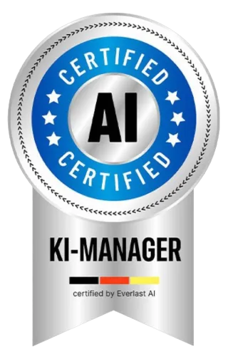 Siegel: Zertifizierter KI-Manager, certified by Everlast AI